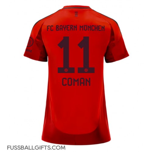 Bayern Munich Kingsley Coman #11 Fußballbekleidung Heimtrikot Damen 2024-25 Kurzarm